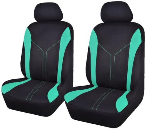 KBDDM 1 Paar Auto Vordersitzbezüge für Seat Ibiza (2017+), Auto-Schonbezüge für Fahrersitz & Beifahrer, A-Green