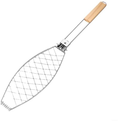 FABULETTA 1*Fisch-Grillkorb Fisch-Grill-Rack Für Camping Abnehmbarer Griff Grill