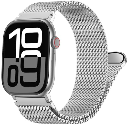 Easuny Metallo Cinturini Compatibile con Apple Watch Ultra 2 Cinturino 49mm 46mm 45mm 44mm 42mm, Regolabile Acciaio Inossidabile Cinturino per iWatch Ultra Series 10 9 8 7 6 5 4 3 SE, Donne Uomini