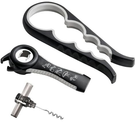 Jar Opener Non-Slip TPR Rubber Grip Bottle Opener Lid Width 3-6.5cm Ring Pull Can Opener Aid for Vacuum Sealers, Can Pull Tabs, Bottle Caps, and Wine Corks, Black