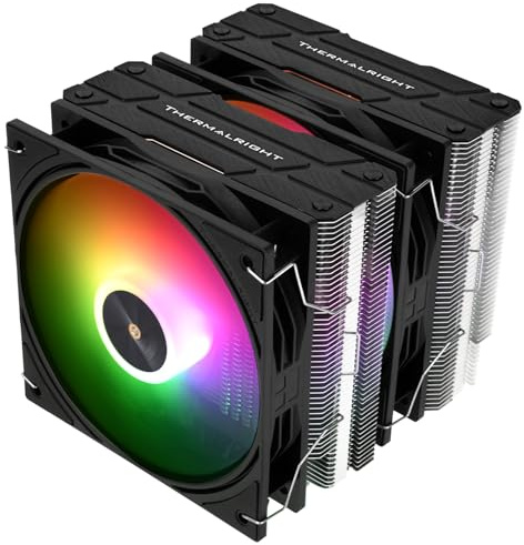 Thermalright Peerless Assassin 120 ARGB Black V3 CPU Air Cooler, 6 Heatpipes CPU Cooler, Dual CPU Fan, Black Top Cover, for AM4/AM5, Intel lga1851/1700/115X/1200, PC Heatsink Cooler