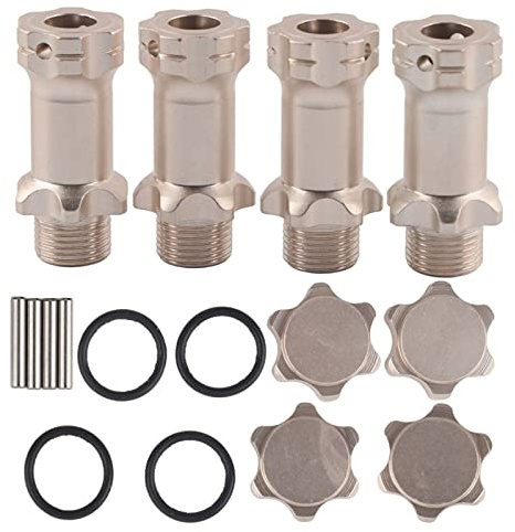 CHICIRIS 4PCS RC Aluminium Spurverbreiterung, Langlebiger 30mm Sechskant-Nabenverlängerungsadapter für Modellautos Im Verhältnis 1:8 (Ti-Farbe)