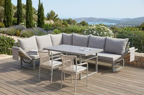 Gardissimo San Remo XL Hell Rope Dining Eck Lounge Set 3 in 1