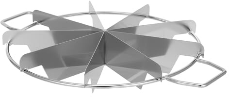 ibasenice Coupe-gâteau en Acier Inoxydable avec 9 Marques pour 9 Parts Égales, Poignée Ergonomique, Outil Cuisine Précis pour Pâtisserie et Fêtes de Mariage
