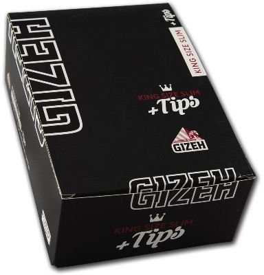 Zigarettenpapier Gizeh Black King Size Slim mit Filtertips 26 Heftchen à 34 Stück 19826