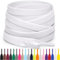 Miscly Lacets Plats Pour Baskets, Plusieurs Longueurs et Couleurs Disponibles (Blanc, 160 cm)