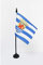 AZ FLAG - Tischfahne Provinz Zeeland - 15x10 cm - Zeeland in Niederlande Kleine Tischflagge 100% Polyester - Büroflagge mit 25 cm Schwarzem Kunststoffstab und Sockel