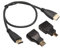 0,5 mètres Portable Taille 3 en 1 Multifonctionnel HDMI Câble Mâle à Mâle + Adaptateur Micro HDMI + Mini Câble Adaptateur HDMI - Noir