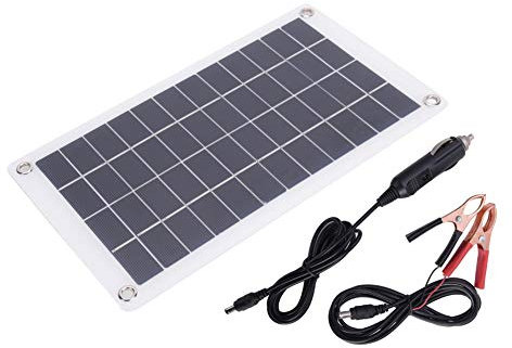 RiToEasysports Chargeur de Panneau Solaire, 7.5W 12V Portable Stable Monocristallin Silicon Solar Power Charger Efficace Camping en Plein air Voyager pour DIY Power Charger