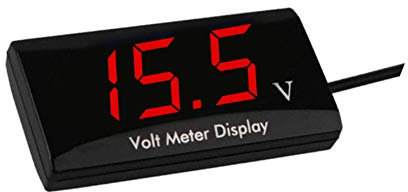 Mini Voltmetro Digitale Auto Amperometro DC 12V Impermeabile Display Digitale a LED Voltmetro Auto Moto Volt Gauge Panel Meter Rosso [Classe di efficienza energetica A]