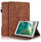 Aswant Coque iPad 6e Génération 2018 Etui iPad 5e Génération 2017 Housse en Cuir PU Portefeuille Fonction Veille/Réveil Auto Coque Etui pour Apple iPad Air/iPad Air 2，iPad 9.7 2017/2018 Marron