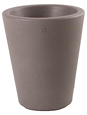 8 seasons Design Shining Classic Pot S, LED Pflanzkübel 34 x 39 cm (Taupe), E27 Fassung inkl. Leuchtmittel in warmweiß, beleuchteter Pflanzkübel für innen + außen, Blumenkübel