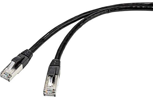 Renkforce RF-4538204 RJ45 Câble réseau, câble patch CAT 6a S/FTP 30.00 m noir adapté pour une utilisation extérieure 1