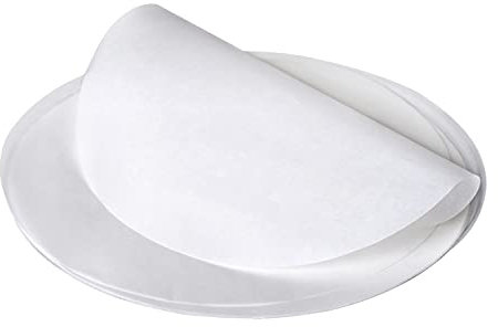 XHNFCU 150 Feuilles Papier Antiadhésif Diamètre 20cm(8 Pouces) Papier de Cuisson Rond, pour hamburgers, la Cuisson du gâteau, Four, Friteuse à air, Cuiseurs Vapeur(20 cm)
