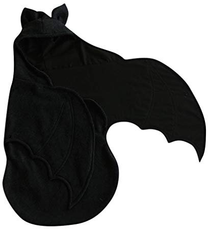 TinaDeer Baby Schlafsack Neugeborenes Baby Jungen Mädchen Pucksack TinaDeer Cartoon Fledermaus Schlafsack Kapuze Schlafsack Warm Wrap Decke Wickel Einschlagdecke 0 - 12 Monate Einheitsgröße-Schwarz
