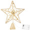 OSALADI Christbaum Spitze Weihnachten Baum Topper Weihnachten Topper Sterne Warme Weiße Lichter Gold Star Night Licht er Dekoration für Party Hause Ornament