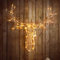 Taylor & Brown 85cm Light Up Reindeer Stag Head Metal Framed Deer Stags Head Christmas Xmas Wall Decoration Plug in with 80 LED's for Indoor Outdoor (Warm White)