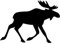 tradercat Auto Aufkleber Elch - Sticker für alle Oberflächen - Fenster, Seitenspiegel, Heckscheibe, Motorhaube, Fahrzeug – mit Anleitung (Schwarz, 8x5,6cm)