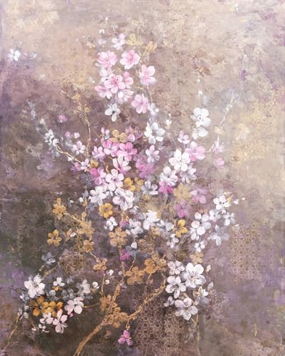 Komar Vlies Fototapete - Hanami - Größe 200 x 250 cm, Bahnbreit 50 cm - Tapete, Blumen, Schafzimmer, Wohnzimmer