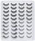 Faux Cils Naturel Court Doux 3d Faux Cil 20 paires Réutilisable à la main 4styles Epais Cat Eye Wispies Fake Lashes Multipack Mink Lashes Minces Bande par Glowing Win