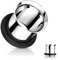 Pain-is-Art Flesh Tunnel 4,0 mm Silber 316L Chirurgenstahl Piercing Ohrschmuck