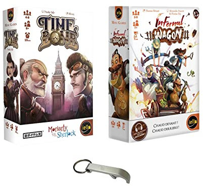 Lot 2 Mini Games Time Bomb + Infernal Wagon + 1 Décapsuleur Blumie (Time Bomb + Infernal Wagon)