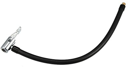 X AUTOHAUX 30cm Inflator Extension Hose with Chuck Locking Air Pump Tube | Portable inflatable pump connector, Tire valve connection pipe, for Car Truck Bike MTB, Zinc Alloy Rubber