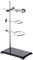 PATIKIL 16 Inch Lab Stand Set, 1 Set Stand Support with 1 Flask Clamp & 2 Retort Rings for Chemistry Laboratory, Black