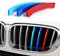 3PCS Frontgrill Einsatz Streifen Kühlergrill Zierleiste Kompatibel mit BMW X3 F25 (2011-2017) X4 F26 (2014-2018) Standard Nierengitter Zubehör-7-Beams