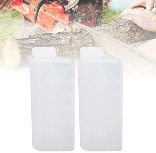 Tnfeeon 2 Stroke Oil Gasoline Fuel Blend Bottle, 600ML Professional Oil Mixing Bottle Container Nylon Plastic For Pressing Machine