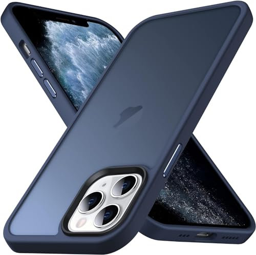 Anqrp Zero Seriesr Kompatibel mit iPhone 11 Pro Hülle, Minimalistische Transluzente Matte Schutzhülle, Military Grade Eckige Handyhülle für iPhone 11 Pro mit Flüssigsilikon 5.8 Zoll, Dunkelblau