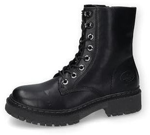 Dockers by Gerli Damen Combat Boots, Frauen Stiefeletten,Booties,halbstiefel,Kurzstiefel,uebergangsschuhe,schwarz,38 EU
