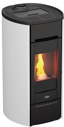 KALOR Pelletkamin | Ermetica 98 Cast Round 10C | 9,3 kW | Weiß