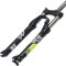 MAXCBD MTB Forcella Ammortizzata ad Aria Forcella Anteriore Bici 24 Pollici Lega MTB Ammortizzatore Meccanico Controllo Spalla Freno a Disco Corsa 100 mm 2380 g Nero Bianco (Color : B, Size : 24inch)