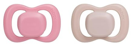 b.box Baby Schnuller Größe 2 (2er Pack) | Silikon Sauger und Schild im Symmetrischen Design | Bleibt Sauber | BPA-Frei | Baby Schnuller ab 6 Monate