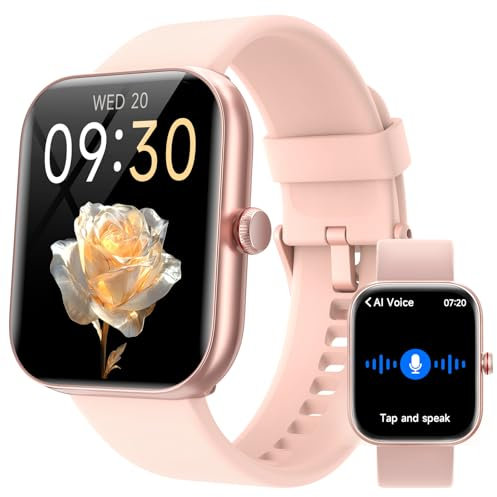 Smart Watch for Women, Answer/Make Calls,[1.91 HD Screen] Smart Watches for Women iPhone/Samsung/Android,Alexa Built-in, Fitness Watch with Heart Rate Sleep SpO2 Monitor,IP68 Waterproof, 100+ Sports