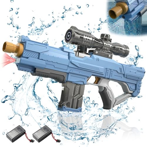 Wasserpistole Elektrisch,Elektrische Wasserpistole mit Automatischer Wasseraufnahme,Großer Reichweite,Große Kapazität Wasserpistole,für Erwachsene und Kinder,Sommer,Strandparty,Pool Spielzeug.