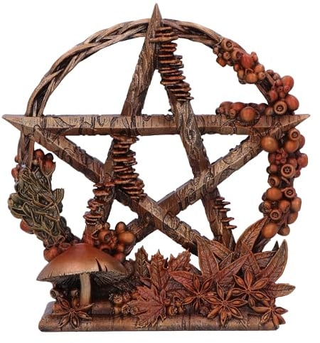 Nemesis Now Season of The Pentagramm Figur, Harz, Gold/Braun (Herbst), 16,5 cm