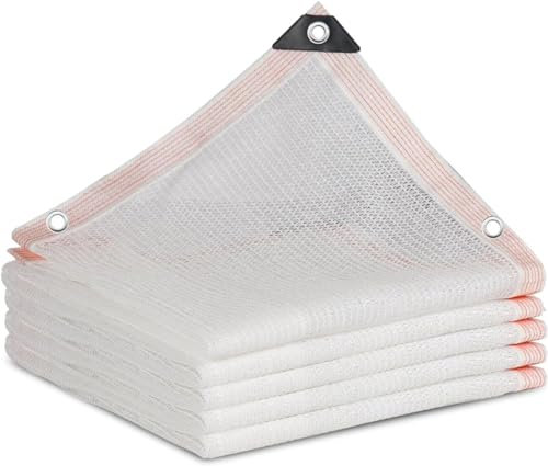 Sun Shade Cloth With Grommets,Outdoor Garden Shade Netting Shade Sail 55% Shade Mesh Tarp,white Shade Cover 1x2m 1x3m 2x5m 2x8m 3x4m 4x5m 4x6m 6x6m (Thickness : White, Size : 1x2m(3.3x6.6ft))