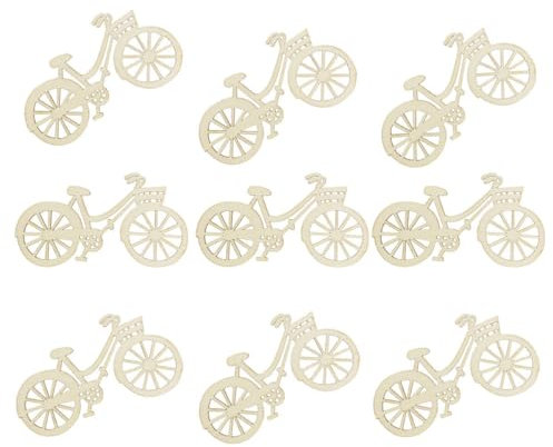 CIYODO 10St Holz-Bastelfahrrad Dekoration für wohnaccessoires vintage dekoration retro dekoration Hochzeitsdekoration Holzfahrrad zur Dekoration natürlich Holzschnitzen Knopf Bambus
