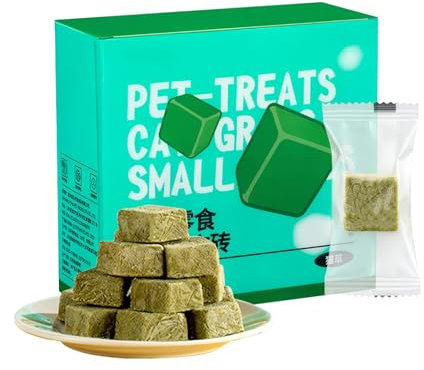 Katzengras Zahnen Snack - Katzenzähne Reinigung Katzengras Futter | 60g gefriergetrockneter Snack | Indoor Cat Hair Removal Aid | Cat Dentall Spielzeug | Essbares Katzenspielzeug Katzenminze für