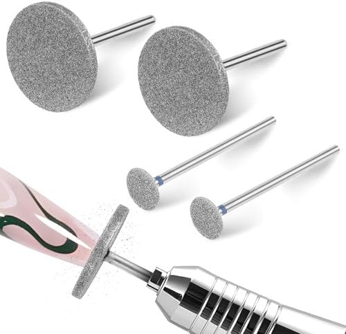 JIEYAO 4Pcs Sanding Disc Nail Drill Bits, Electric Foot File Drill Bit, Hard Skin Remover Discs Foot Callus Remover Replaceable Pedicure Sandpaper Discs Pedicure Supplies Manicure Tools for Nail Salon