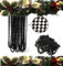 10m Christmas Bead Garland, Luxury Christmas Tree & Room Decoration, 8mm Beads, 10m Long Christmas Tree Decoration Bead Chain. (Black, 10)