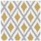 Fresco Ikat Geometric Ochre Wallpaper - Paste The Paper - Ochre/Grey Wallpaper - Contemporary Weave Geometric Diamond Pattern - Perfect for Most Rooms - Feature or 4 Wall Design