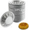 50 Moule Tartelette Pasteis de Nata Kit Moule Aluminium Jetable Plateaux en Papier d'Aluminium, Ronde MINI Moule en Aluminium, pour la Cuisson de la Cuisine, Tartes à la Confiture
