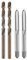 QUARKZMAN Gewindebohrer Set, 2 Stück M6 x 1,25 Metrische Gewindeschneidschrauben & 2 Stück 4,7 mm Spiralbohrer, Unbeschichtet/Gebranntes Gelb HSS 6542/M35 HSS CO