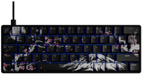 Nyfter - Gaming Keyboard - NYFBOARD GEN2 Gaming Computer Tastatur - mit PBT Sublimation Keycaps Sakura - HOT-SWAPPABLE mechanisch RGB-Hintergrundbeleuchtung ISO-DE Layout für Gamer (Sakura Black, 60%)