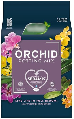 Orchid Potting Mix 8l - Specially Blended Mix of Pine Bark and Seramis Clay Granules Which Produce an Open Structured Potting Mix, Allowing Free Air Flow and Water Retention