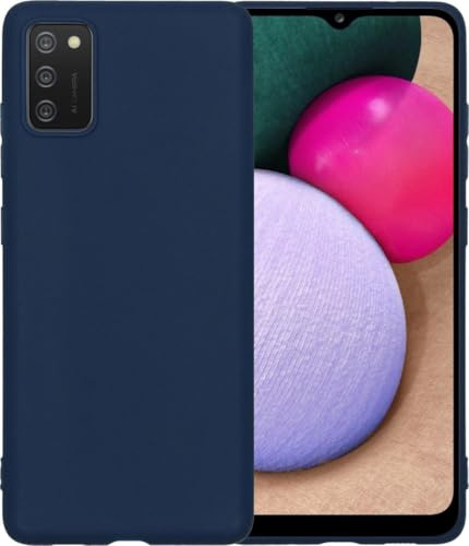 BTH - Hülle für Samsung Galaxy A02s - Silikonhülle Backcover - Schutzhülle - Dünnes Design Dunkelblau
