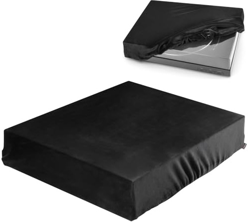 OURHZTB Turntable Dust Cover for Sony PS-LX310BT, Scratch-Resistant Shield Stretch Fleece Dust Case Soft Protective Cover Sleeve with Elastic Band Black